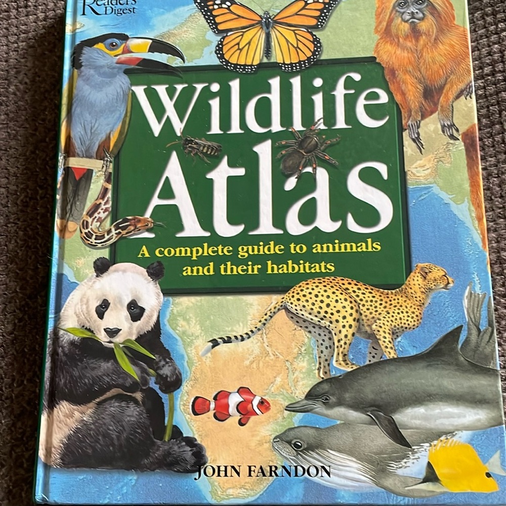 Reader’s Digest, Wildlife atlas, hard cover book NEW